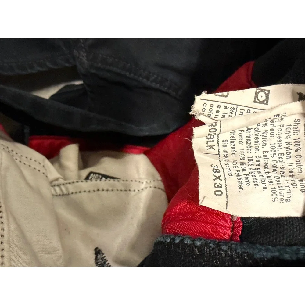 Carhartt Bib Overalls Mens 38x30‎ Black Quilt Lined Double Knee R02BLK Good